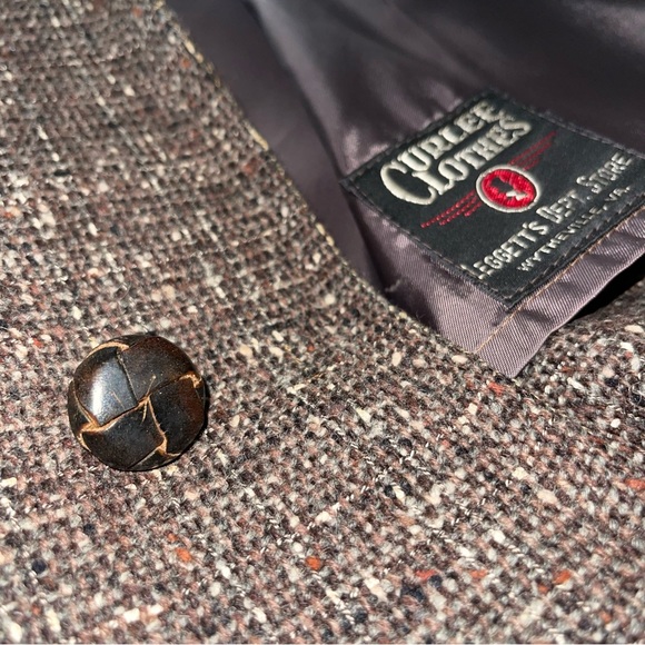 Vintage 1950s Tweed Overcoat by Curlee Clothes - Picture 10 of 16